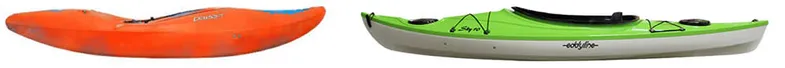 Whitewater kayak compared to recreational kayak