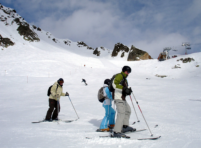 skiing at Chamonix 