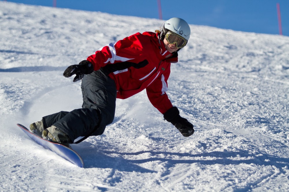 snowboarding girl